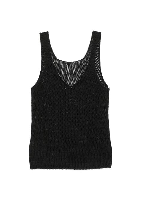 canotta scollo a v donna nera ROBERTO COLLINA | 261FXA4101409